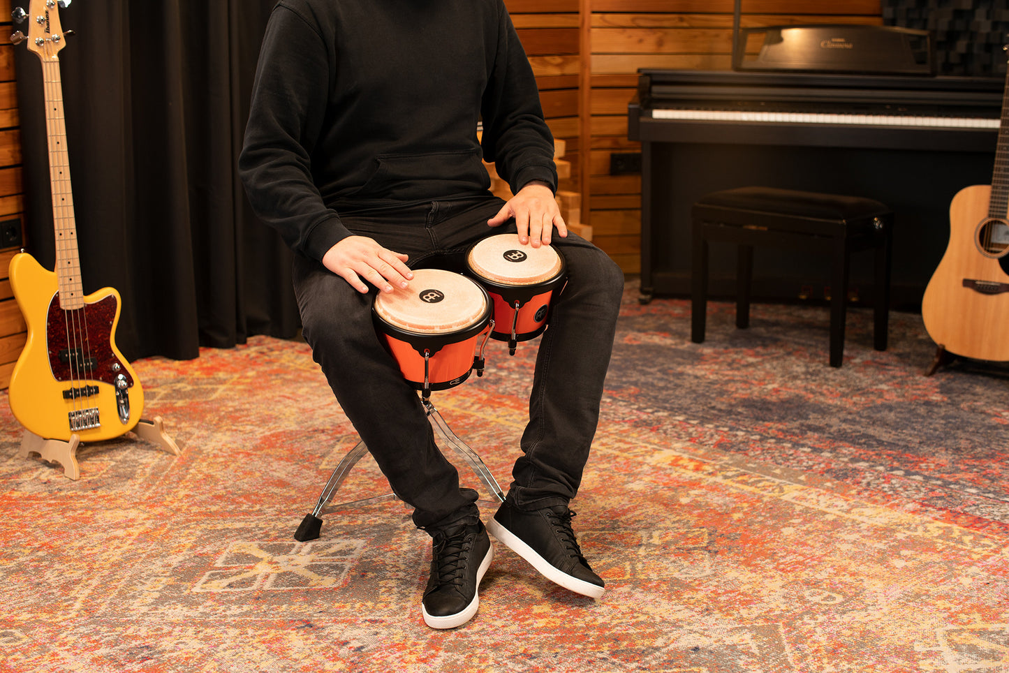 MEINL Percussion Journey Series Bongo 6 1/2" Macho & 7 1/2" Hembra - Electric Coral