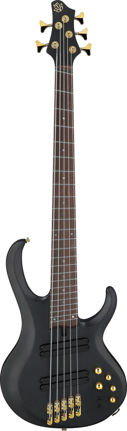 IBANEZ Bass Workshop BTB E-Bass 5-String Multiscale - Black Flat Light-Angled