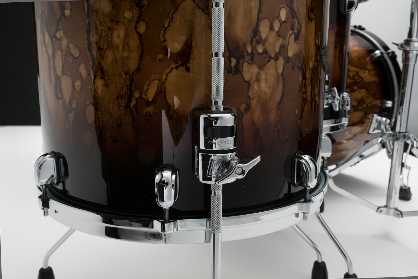 TAMA Starclassic Walnut/Birch Lacquer Floor Tom 14" x 14" - Molten Brown Burst/Chrom HW