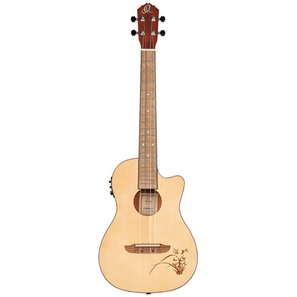 ORTEGA Bonfire Series Preamp Baritone Ukulele 4 String - Spruce/Sapele Natural
