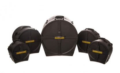 HARDCASE  Rock/Fusion Case Set 2 - 22“ Bass Drum, 10“ Tom, 12“ Tom, 14“ Floor Tom, 14“ Snare Drum / Schaumstoffpads