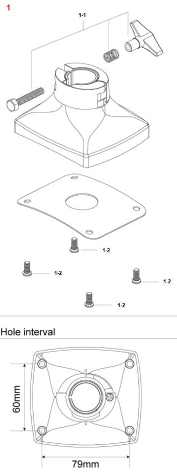 TAMA Tom Holder Base Bass Mount for Stagestar Kit
