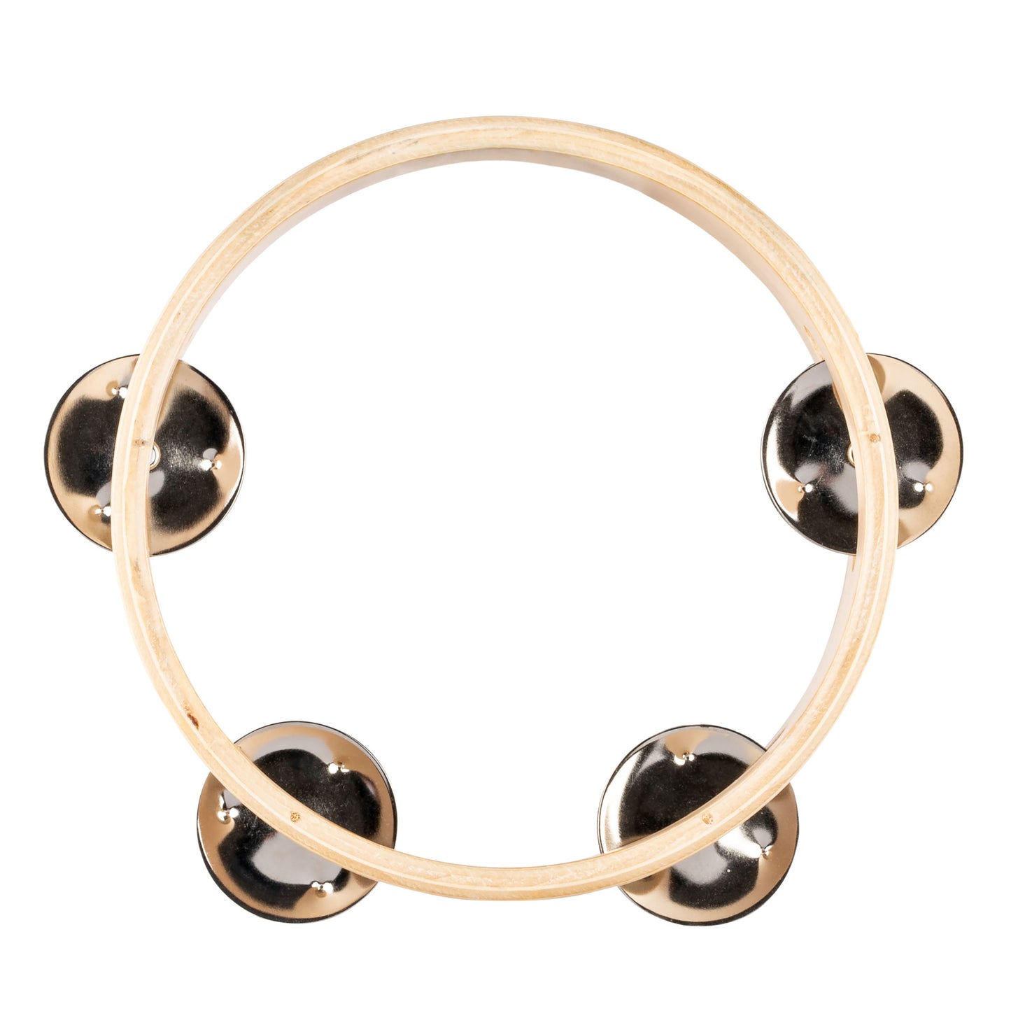 NINO Percussion Single Row Wood Tambourine - 6” Natural