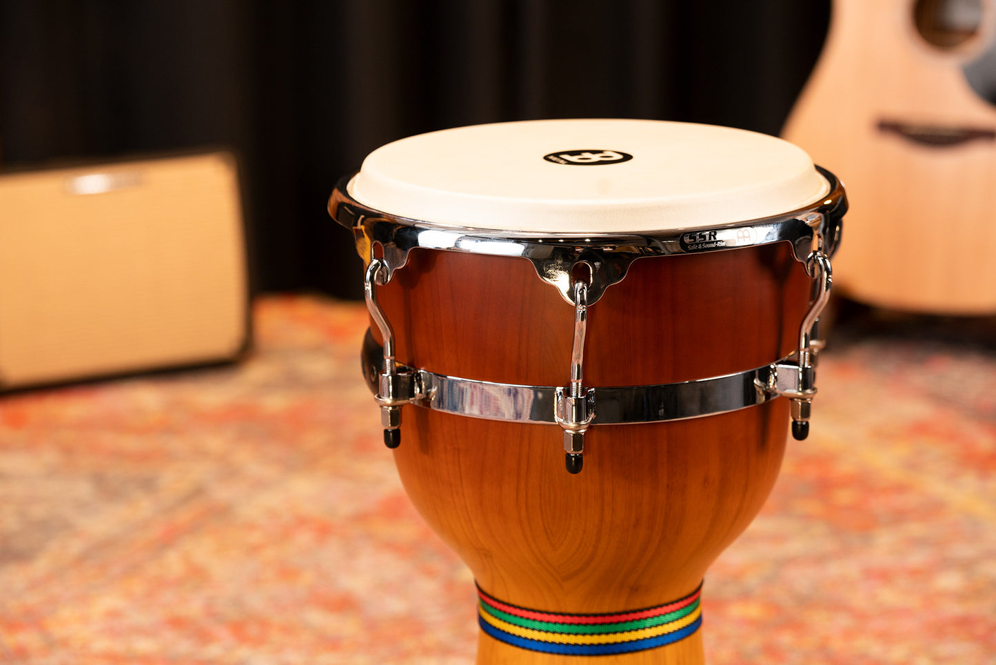 MEINL Percussion Floatune Series Djembe 12" - Zebra Finished Ash Matte