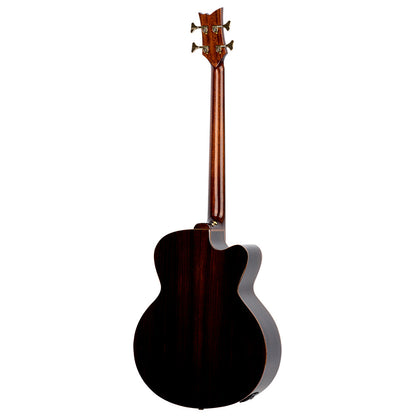 ORTEGA The Private Room Medium Scale Acoustic Bass 4 String Lefty - Spruce / Striped Ebony Natural + Bag