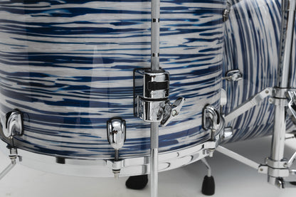TAMA Starclassic Maple Duracover Wrap Floor Tom 16" x 16" - Blue & White Oyster/Chrom HW