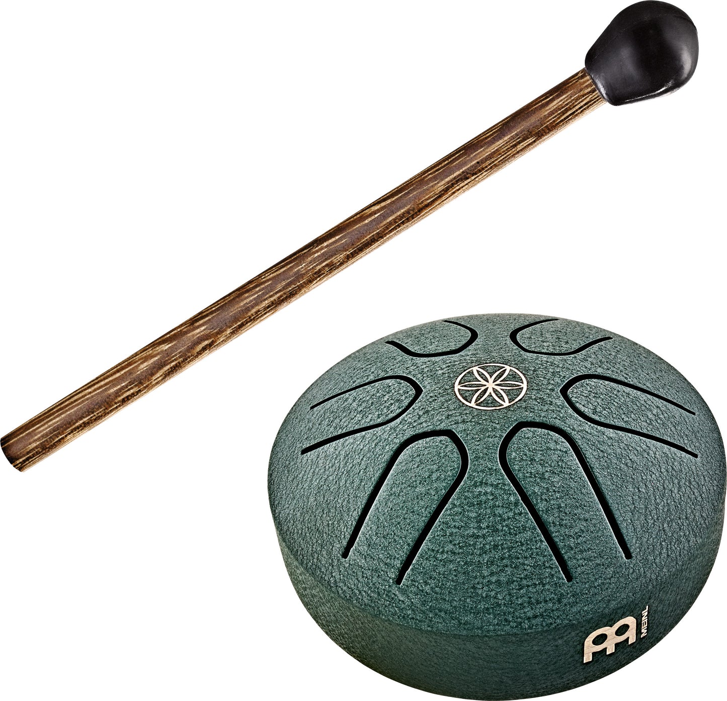 MEINL Sonic Energy 3" Pocket Steel Tongue Drum, A Dur, 6 Töne, 440 Hz, Dunkelgrün, Keim des Lebens