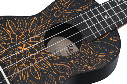 KEIKI K2 Series Superscale Soprano Ukulele Set - Agathis / Orange Kaleidoscope