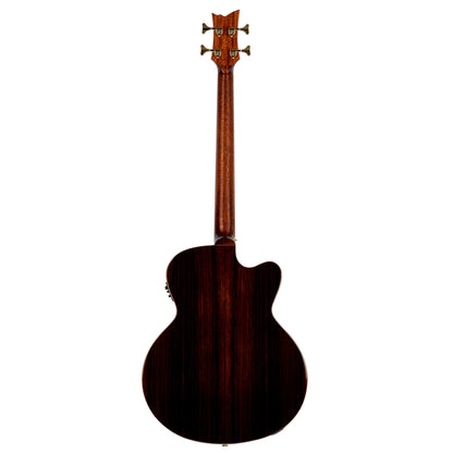 ORTEGA The Private Room Medium Scale Acoustic Bass 4 String Lefty - Spruce / Striped Ebony Natural + Bag