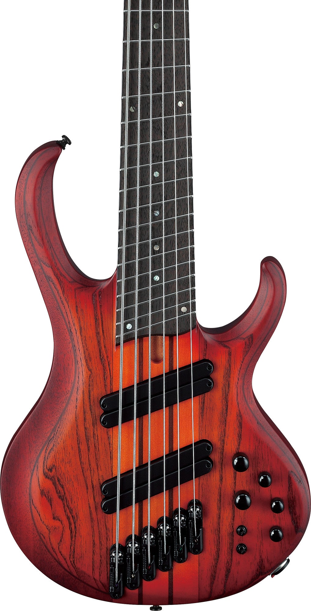 IBANEZ Bass Workshop BTB Electric Bass 6-String - Brown Topaz Burst Flat + Case