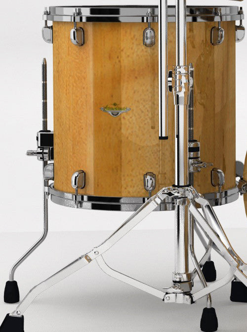 TAMA Starclassic Maple Exotic Floor Tom 14" x 14" - Gloss Natural Movingui/Black Nickel HW