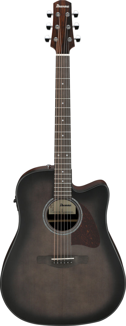 IBANEZ Advanced Acoustic AAD Acoustic Guitar 6-String - Transparent Charcoal Burst Top Natural Open Pore Back & Sides