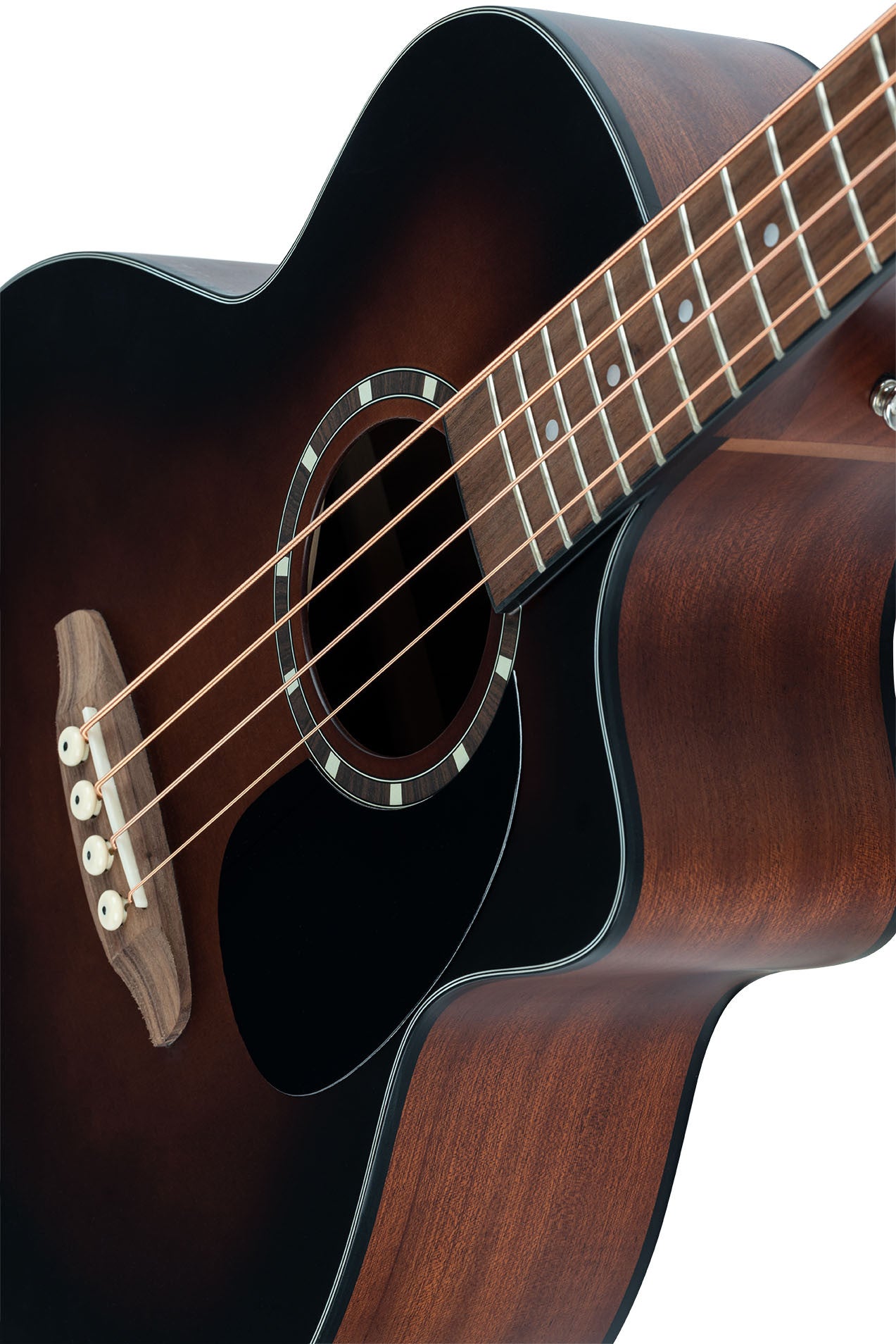 ORTEGA Deep Series 7 Medium Scale Acoustic Bass 4 String - Spruce / Mahogany Bourbon Fade