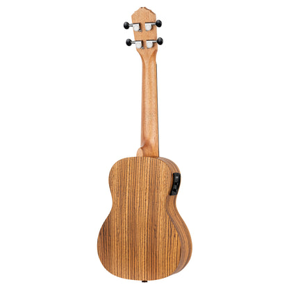 ORTEGA Timber Series Concert Preamp Ukulele 4 String - Zebrawood Natural + Bag