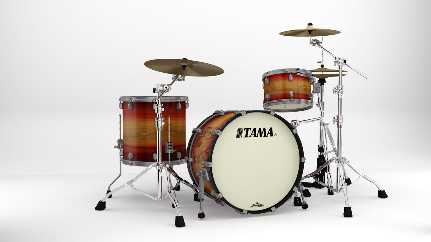 TAMA Starclassic Maple Shell Kit 3 teilig - Ruby Pacific Walnut Burst/Smoked Black Nickel HW