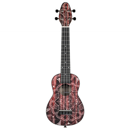 KEIKI K2 Serie Superscale Sopran Ukulele Set - Agathis / Red Kaleidoscope