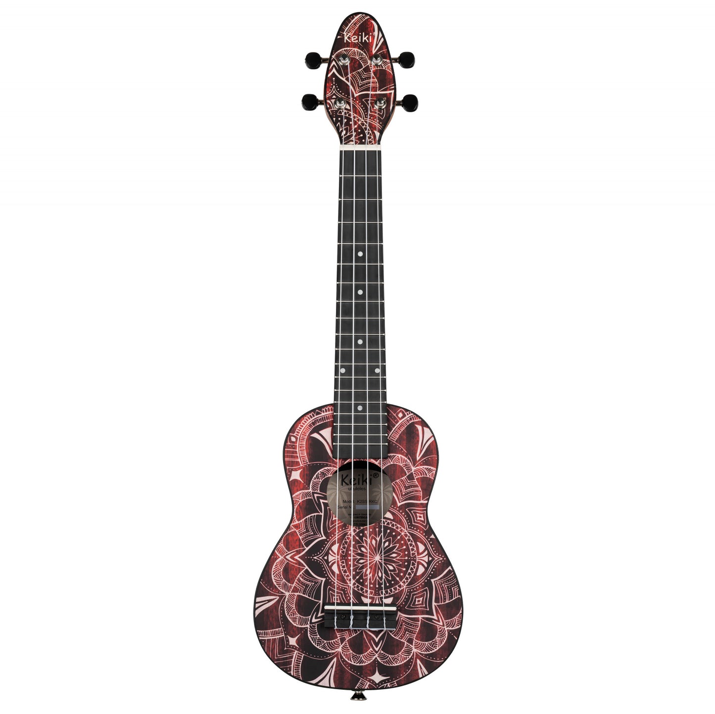 KEIKI K2 Serie Superscale Sopran Ukulele Set - Agathis / Red Kaleidoscope