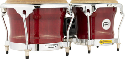 MEINL Percussion Professional Series Wood Bongo 7" Macho & 8 1/2" Hembra - Cherry Red