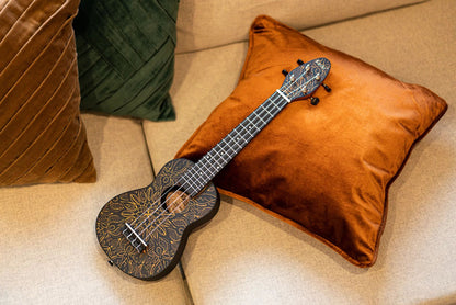 KEIKI K2 Series Superscale Soprano Ukulele Set - Agathis / Orange Kaleidoscope