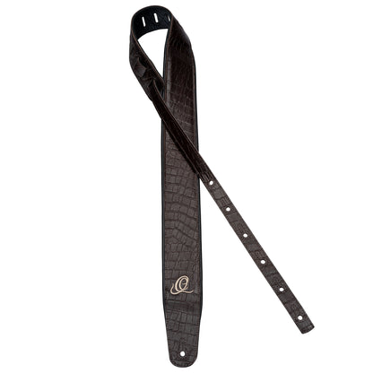 ORTEGA Echtledergitarrengurt - Dark Brown Lizzy