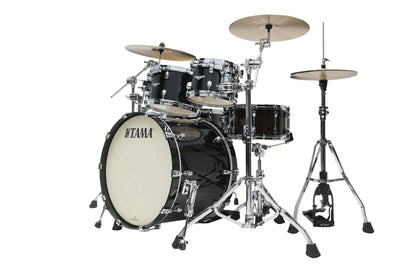 TAMA Starclassic Maple Lacquer Shell Kit 4 pcs - Piano Black/Chrome HW