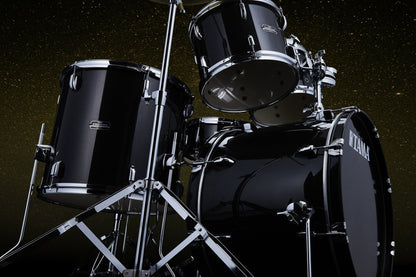 TAMA Stagestar Drum Set 5 teilig (22" BD) - Black Night Sparkle/Chrom HW + MEINL Cymbals BCS Cymbal Set