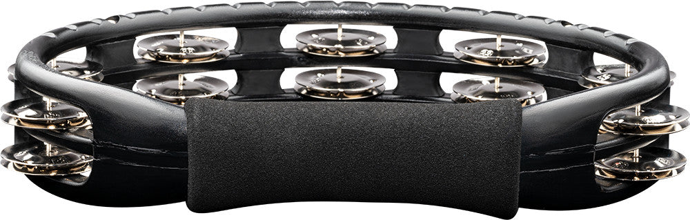 MEINL Percussion Traditional ABS Series Hand Held Molded ABS Tambourine - Black/vernickelte Stahl Jingles