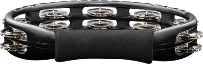 MEINL Percussion Traditional ABS Series Hand Held Molded ABS Tambourine - Black/vernickelte Stahl Jingles