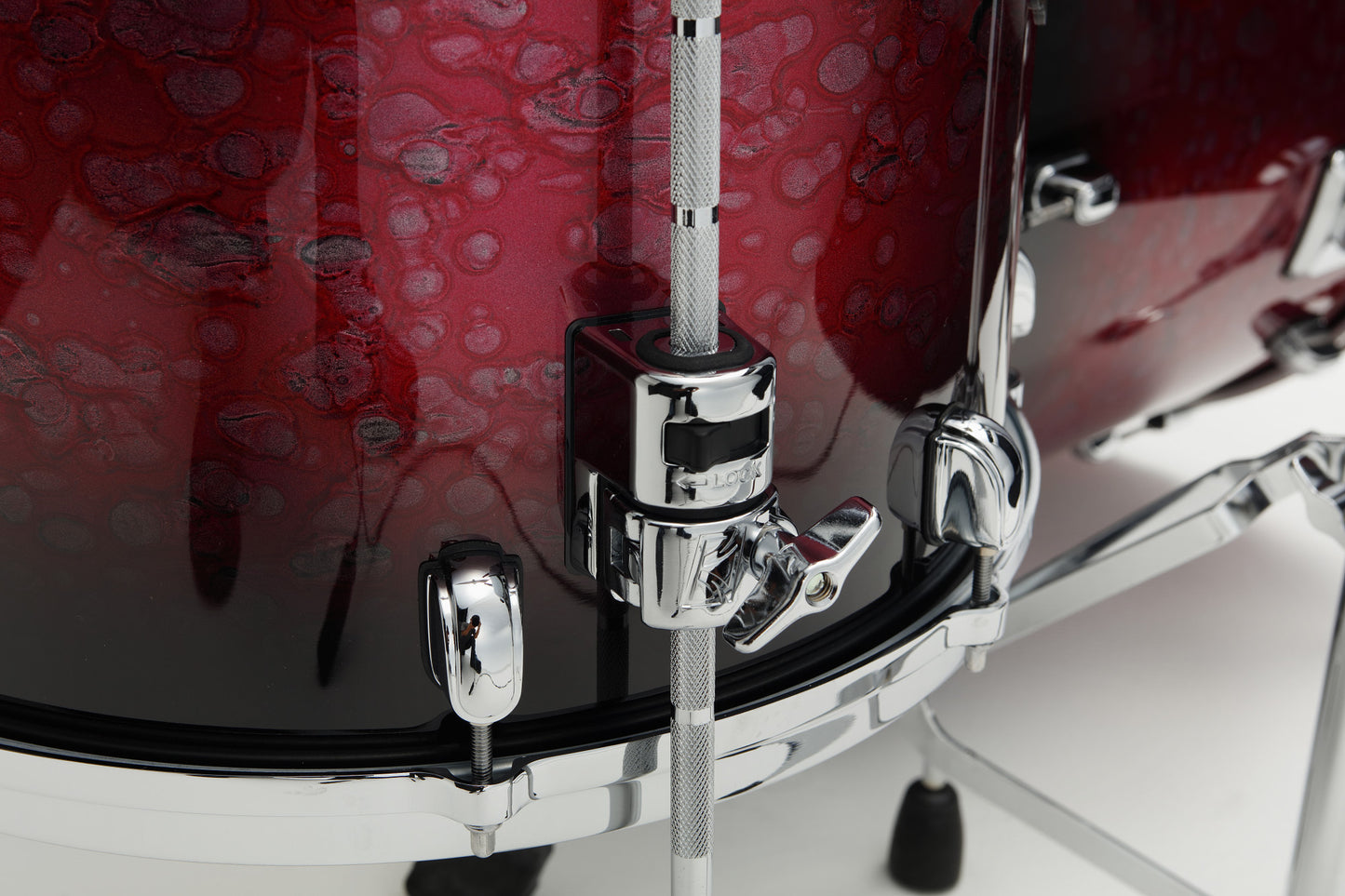 TAMA Starclassic Walnut/Birch Lacquer Floor Tom 18" x 16" - Molten Raspberry Fade/Chrome HW