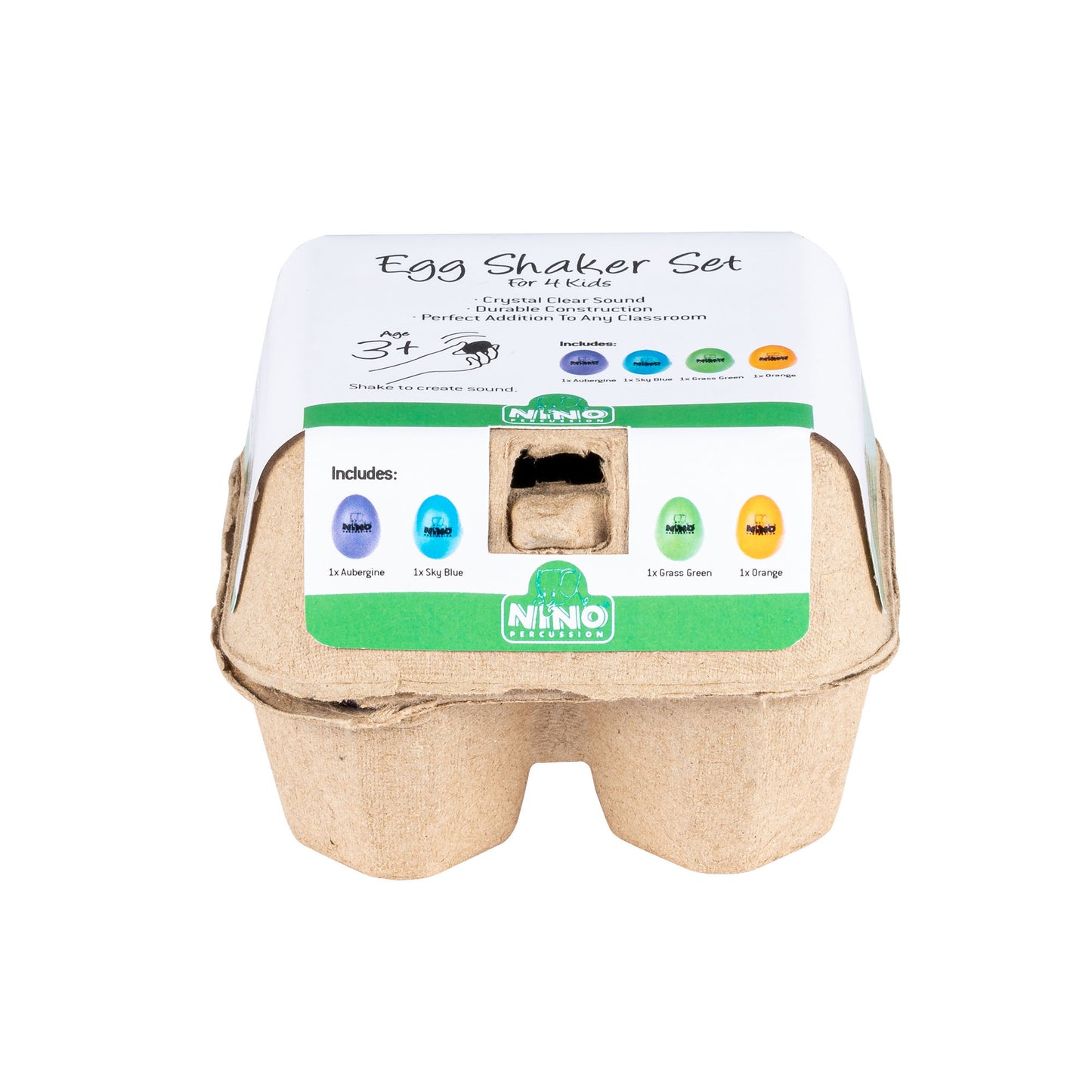 NINO Percussion Egg Shaker Box - 4 teilig