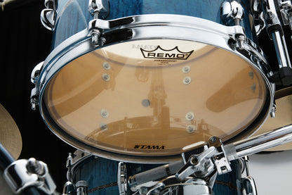 TAMA STAR Maple Rack Tom 10" x 7" - Ocean Blue Curly Maple/Chrom HW/mit Inlay (outside)