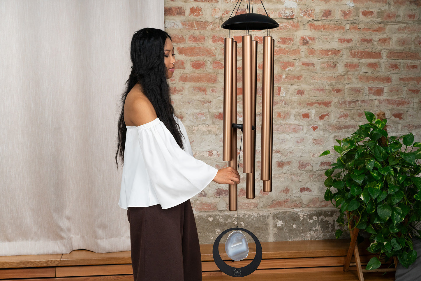 MEINL Sonic Energy Grey Agate Meditation Chime 50"/128 cm - 432 Hz/A Major - Bronze
