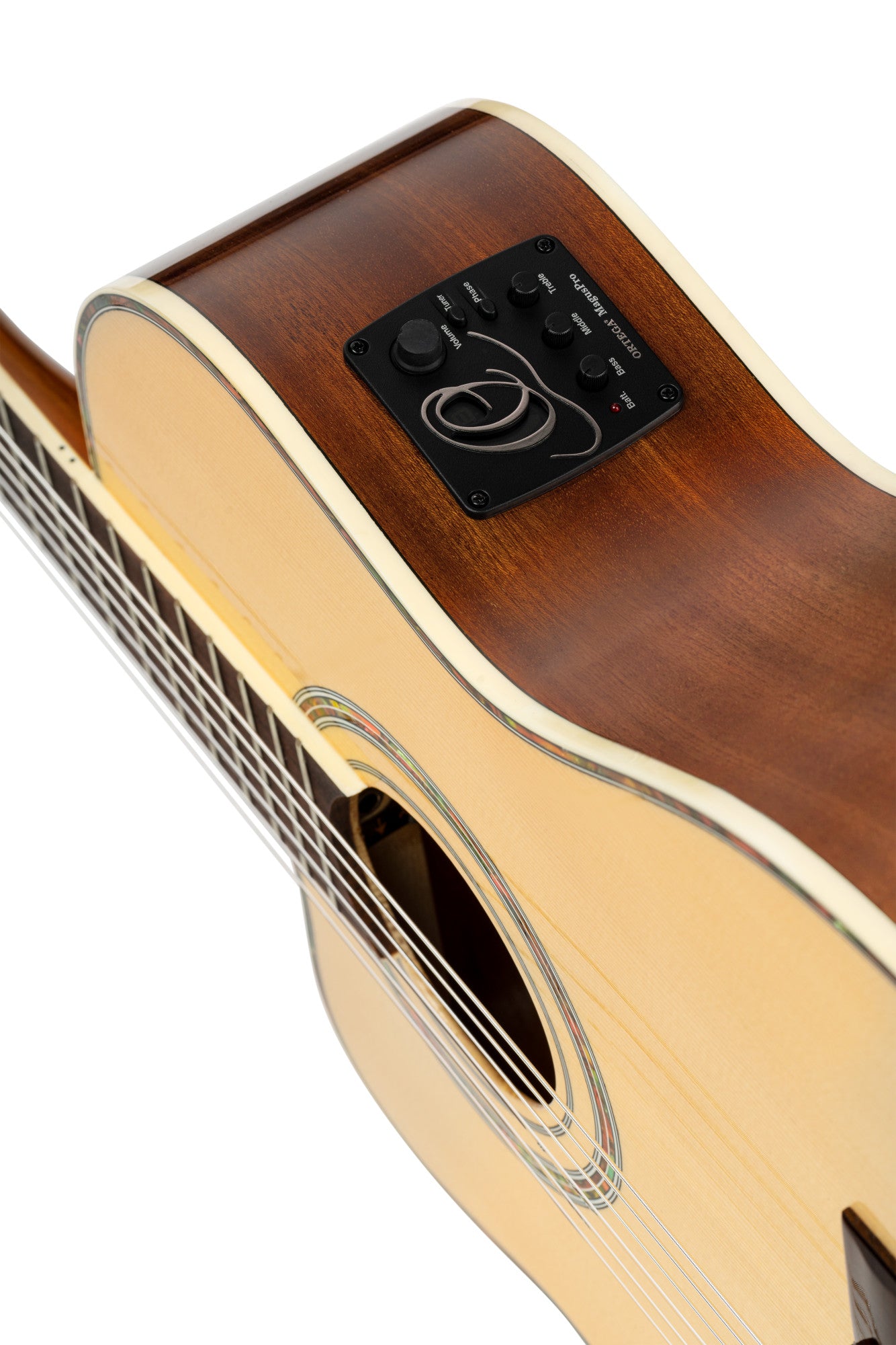 ORTEGA Family Series Pro 4/4 Konzertgitarre 6 String Lefty - Massive Fichte / Mahagoni Natur + Bag
