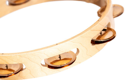 MEINL Percussion Artisan Edition Series Single-Row Wood Tambourine - 10"