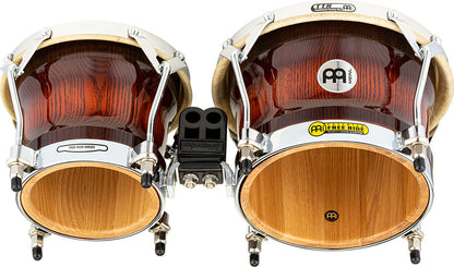 MEINL Percussion Woodcraft Series Wood Bongo 7" Macho & 9" Hembra - Antique Mahogany Burst/Chrome HW