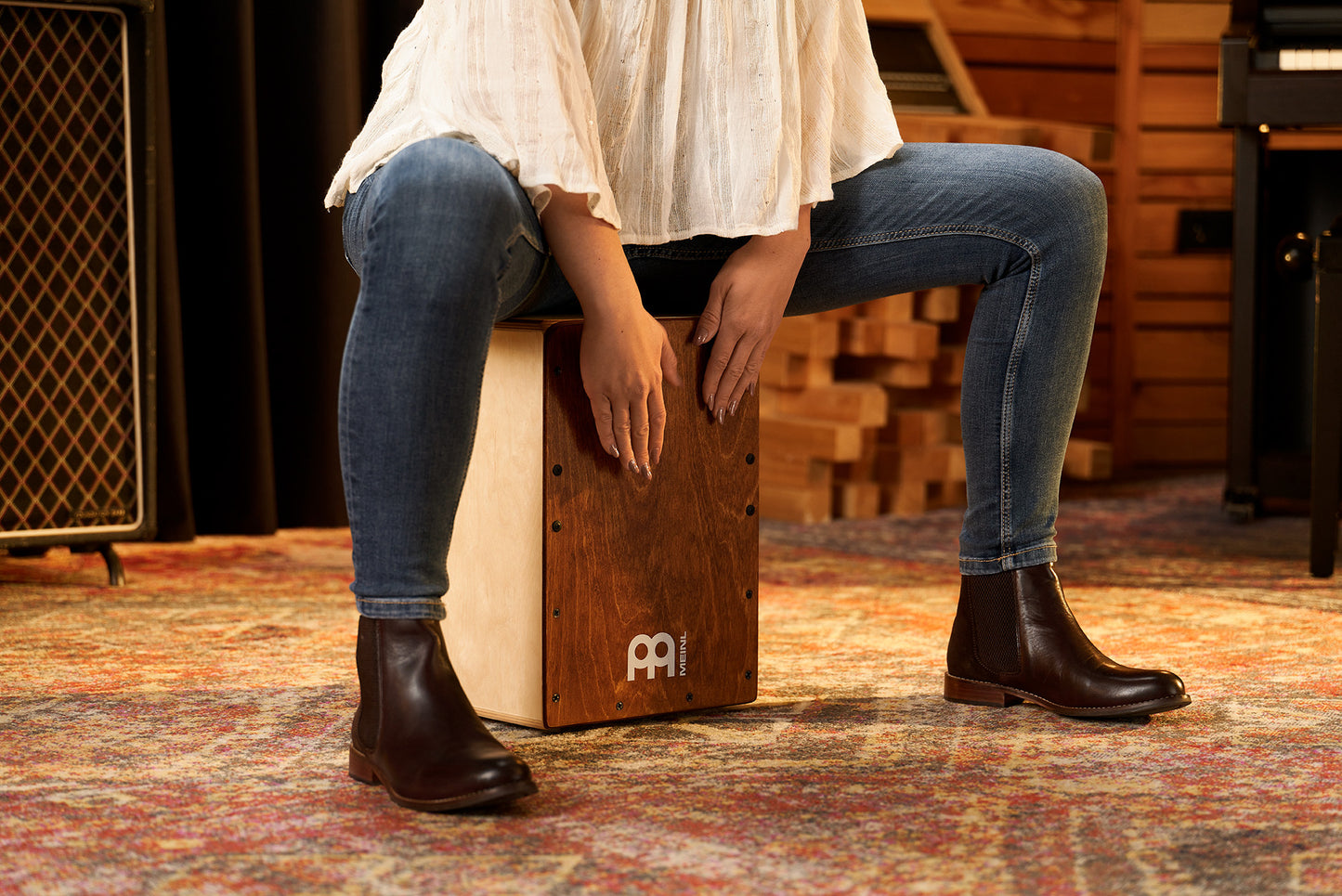 MEINL Percussion Jam Series Snare Cajon 50 - Almond/Birch