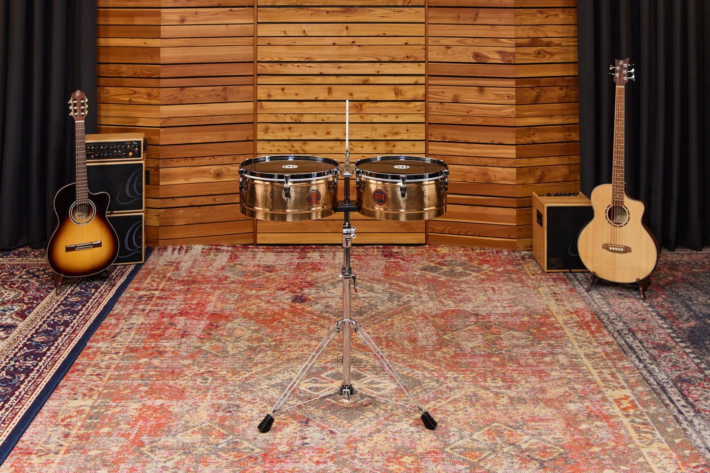 MEINL Percussion Artist Series Patricio "El Chino" Diaz Signature 14" & 15" Timbales - Bronze