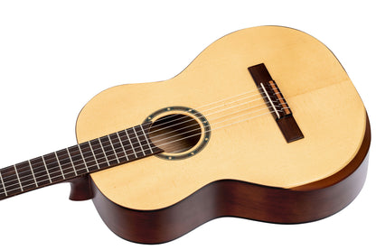 ORTEGA Student Series Pro DeLuxe 4/4 Classical Guitar 6 String - Solid Spruce / Catalpa Natural