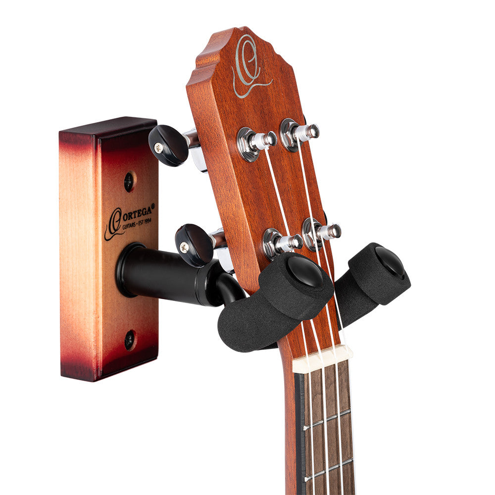 ORTEGA Ukulele Wall Hanger - Cherry Sunburst