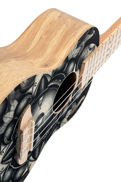 ORTEGA Art Serie Konzert Ukulele 4 String - Spruce / Catalpa Birds