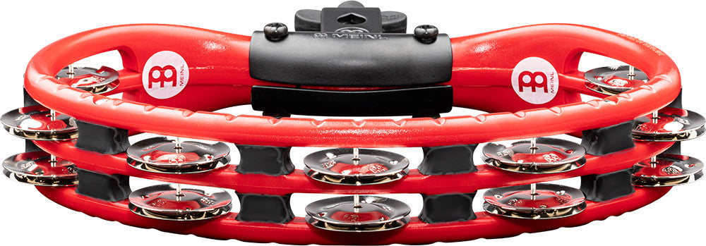 MEINL Percussion Traditional Mountable ABS Series Molded ABS Tambourine - rot/vernickelte Stahl Jingles