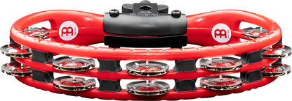 MEINL Percussion Traditional Mountable ABS Series Molded ABS Tambourine - rot/vernickelte Stahl Jingles