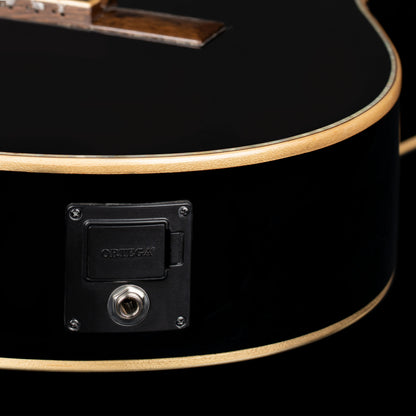 ORTEGA Performer Series 4/4 Thinline Konzertgitarre 6-String - Black + Gigbag