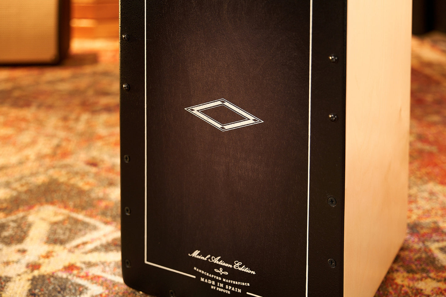 MEINL Percussion Artisan Edition Series String Cajon Soleá Line - Ebony Burst