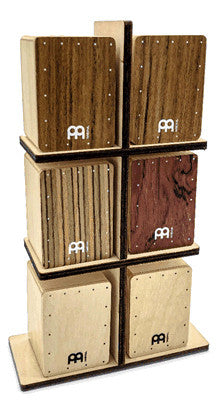 MEINL Percussion Cajon Shaker Sales Display (inkl. 6 Shaker) - 2x SH50.2/ 2x SH51/ 1x Zebrano Cajon/ 1x Burl Cajon