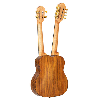 ORTEGA Custom Built Series Double-Neck Tenor Ukulele - Ovangkol Natural + Bag