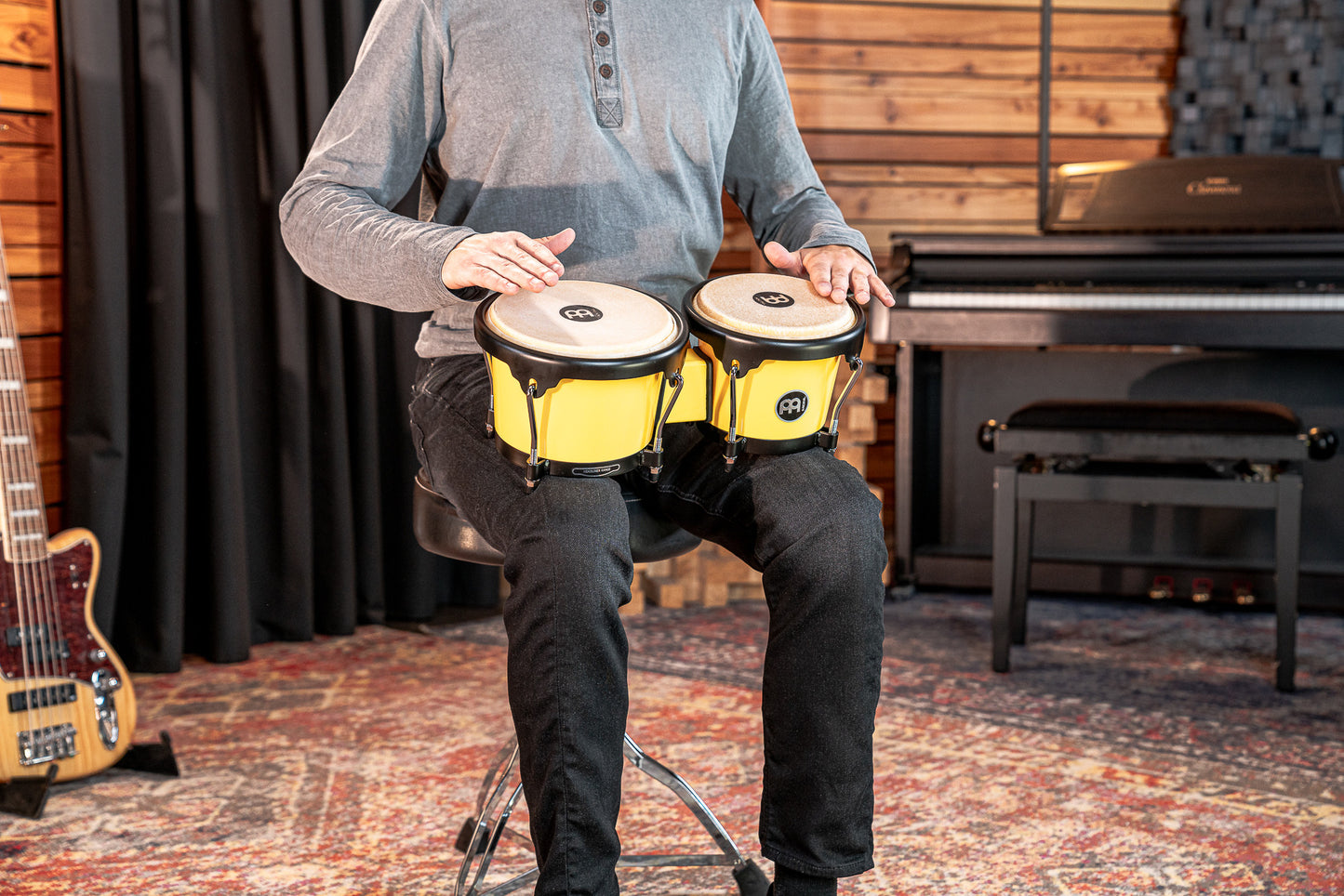 MEINL Percussion Journey Series Bongo 6 1/2" Macho & 7 1/2" Hembra - Illuminating Yellow