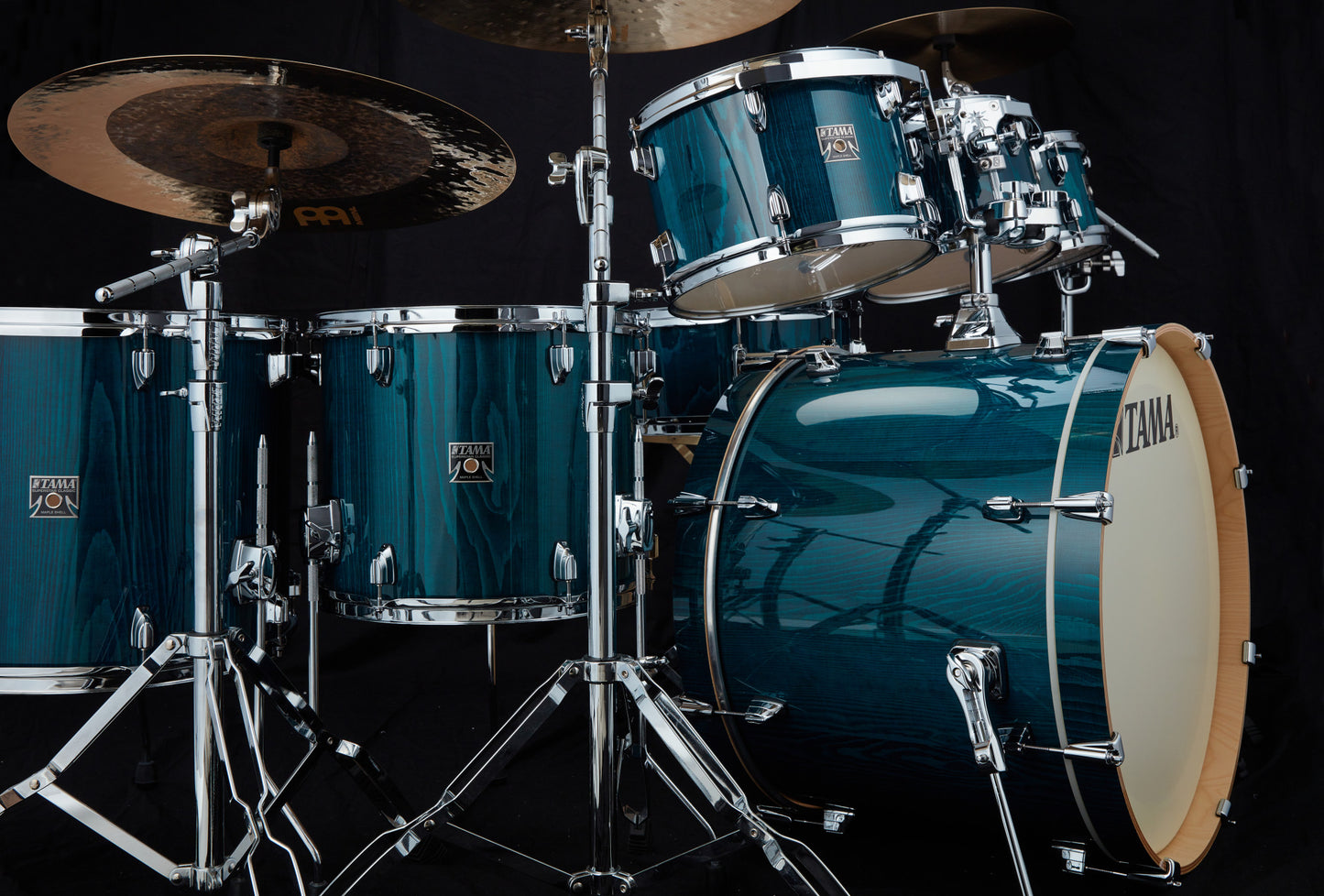 TAMA Superstar Classic Shell Kit 7 teilig - Gloss Sapphire Lacebark Pine/Chrom HW