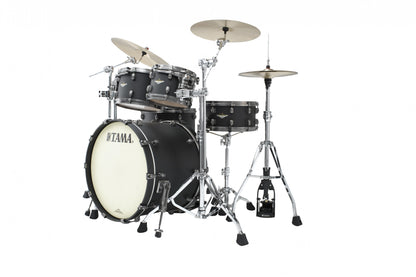 TAMA Starclassic Maple Lacquer Shell Kit 4 teilig - Flat Black/Smoked Black Nickel HW