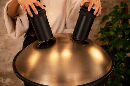 MEINL Sonic Energy Sensory Handpan Stainless Steel C# Minor 9 Notes 432 Hz - Vintage Gold